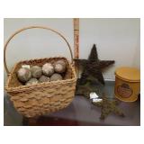 Decor and wicker basket