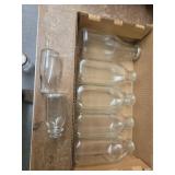 Unlabled milk bottles