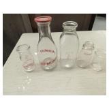 Milk Bottles with Color Label