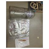 Planters peanuts jar, forks, bags