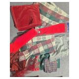 Holiday skirts, fabrics