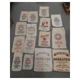 Flour & sugar sacks: Nebraska,  U & I, Crystal &