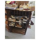 Oak Shelf unit w/ glass shelves