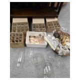 Glass lamp chimneys & lantern parts OLD & NEW