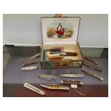 Pocket knives & cigar box