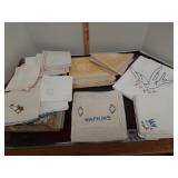 Vintage table cloth napkin sets & napkins. Cross