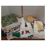 Vintage fabric,  doilies, towels & some