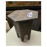 Antique octagon stand, Mahogany?