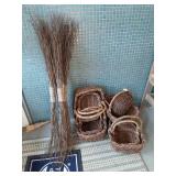 Baskets & bundle of twigs