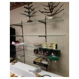 5 glass shelves and brackets 65" w x 12 " d . You