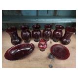 Red Glassware