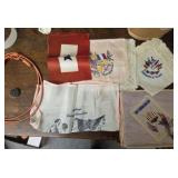 WWI items, kerchiefs+