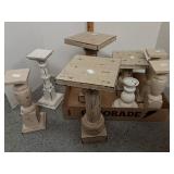 Decorative candle pillars/pedestals varying height