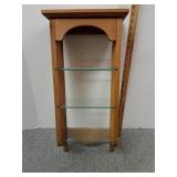 Wood & glass wall shelves