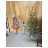 Christmas trees and festive grass