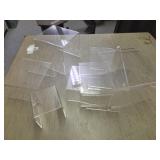 Clear display shelves