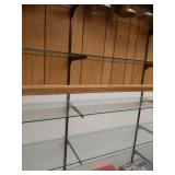 5 glass shelves & brackets ( you remove) 65" L x