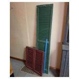 Wood shutters 58" h & 25" h