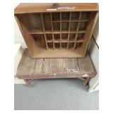 Washtub Table, Divided Drawer