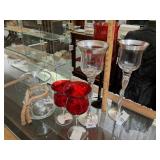 Tall glassware candle holders