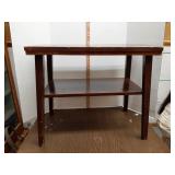 Small wood table  23.25 "  L x 15. 25 " d x 26 w
