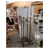 Adjustable clothes rack with hangers