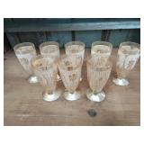 Herringbone Iridescent Marigold Carnival Glass