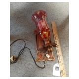 Carnival glass wall lamp