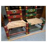 2 Mexican hand painted children