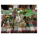Large lot of faux foliage & desk plants NEW