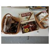 Vintage belt buckles, vintage paper