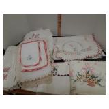 Embroidered,  cross stitch & dresser sets & more