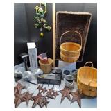 Solar lights, metal stars, baskets & more!