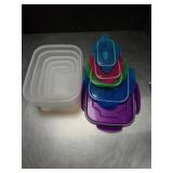 Plastic Food Container Set with Locking Lids