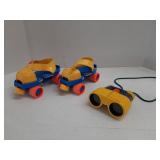 Fisher Price roller Skates & binoculars