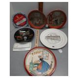 Handpainted tins, Belle Plaine Elevator & other