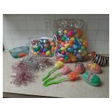Plastic Easter eggs & other decor