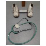 Stethoscope & mid Century baby / toddler shoes