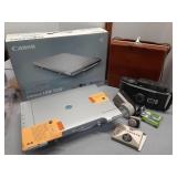 Polaroid 110B camera, case & Canon CanoScan Lide