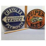 Chrysler Dodge metal signs 17 & 16"