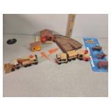 Mattel train and ertle farm machines set