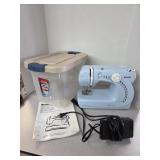 Kenmore mini ultra sewing machine with Rubbermaid