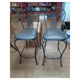 >2 chairs back ht 39", seat ht 25"  x seat 15 " w