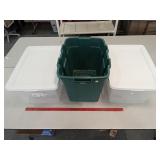 3 Totes, 2 with Lids