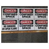 Warning stickers 10x14" each