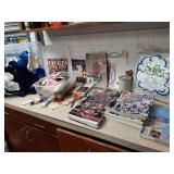 Sewing, quilt books, fabric +
