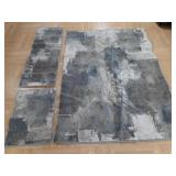 > 3 piece neutral colored area rugs, 5x7