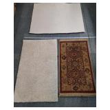 > 2 rugs & 1 carpet remnant