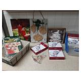 Christmas pictures,  8 Mikasa candy dishes,  tote