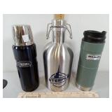 2 Insulated Thermos & SS Growler